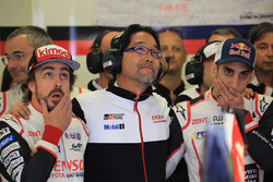 Fernando Alonso, Sébastien Buemi, Hisatake Murata, Team President Toyota Gazoo Racing