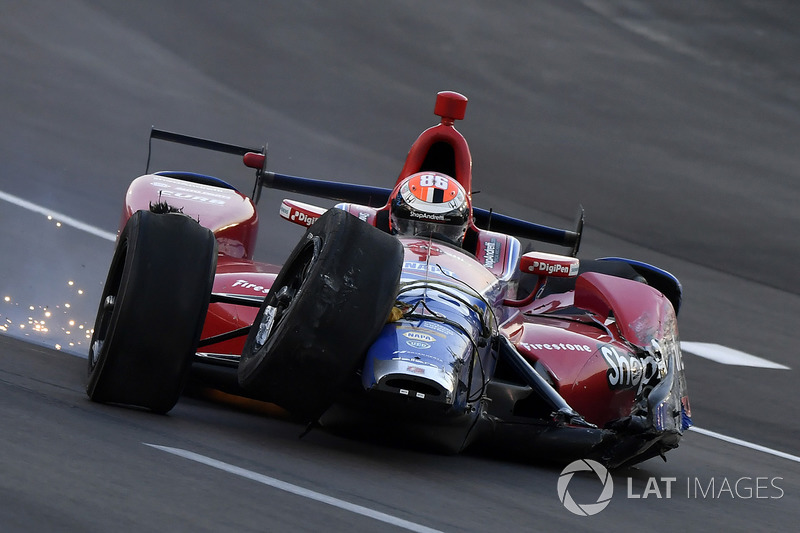 Crash: Alexander Rossi, Herta - Andretti Autosport Honda