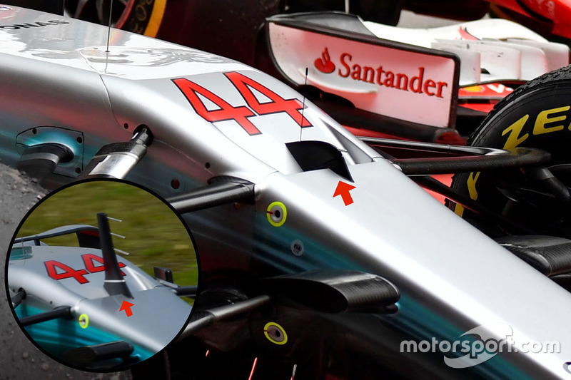 Mercedes AMG F1 W08 detalle del frente