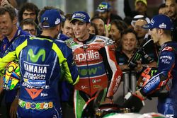 El ganador Maverick Viñales, Yamaha Factory Racing, Valentino Rossi, Yamaha Factory Racing,Aleix Esp