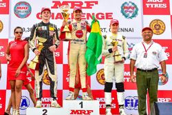 Winner Pietro Fittipaldi, second place Harrison Newey, third place Mick Schumacher