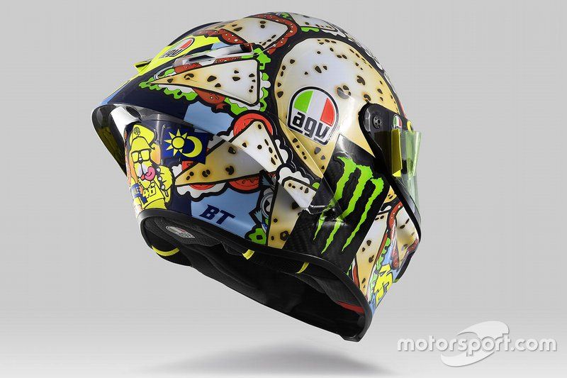 El casco de Valentino Rossi, Yamaha Factory Racing, para Misano
