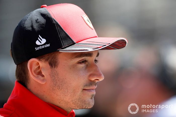 Charles Leclerc, Ferrari, en la rueda de prensa