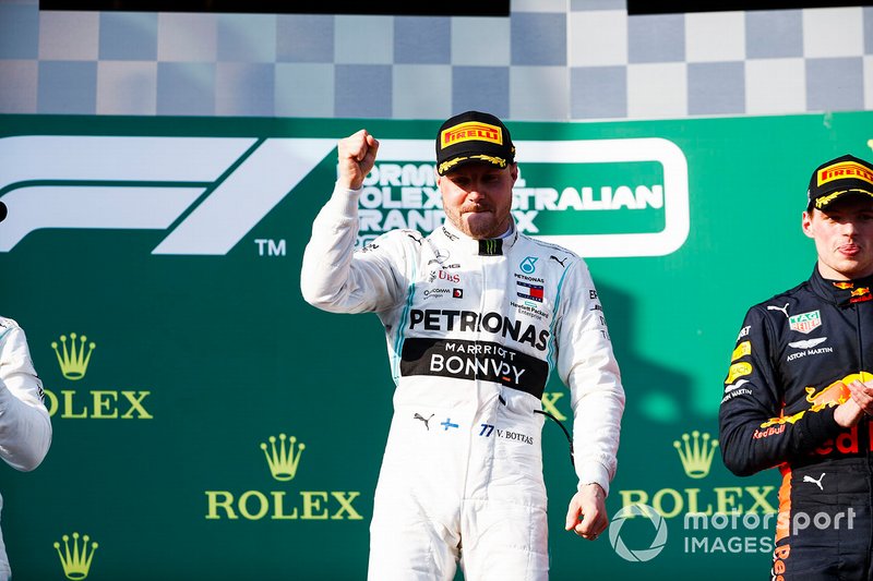 Podyum: Yarış galibi Valtteri Bottas, Mercedes AMG F1