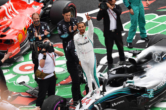 Lewis Hamilton, Mercedes AMG F1 fête son titre mondial