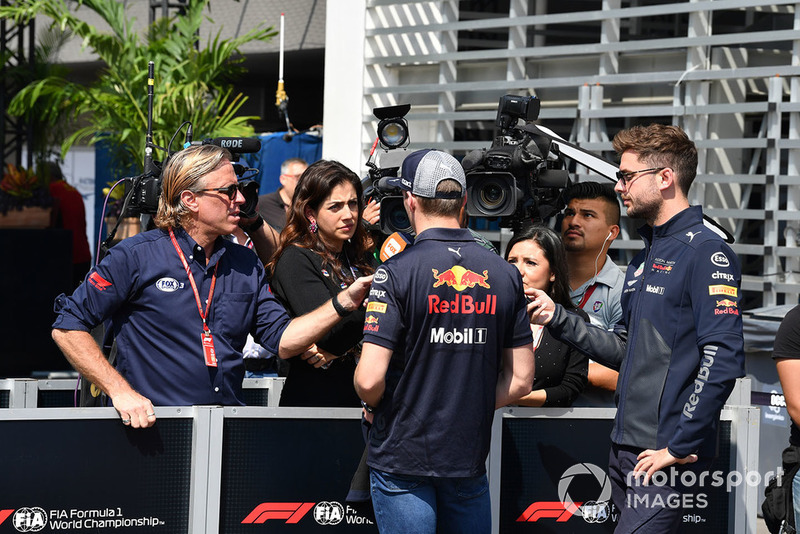 Max Verstappen, Red Bull Racing talks with the media
