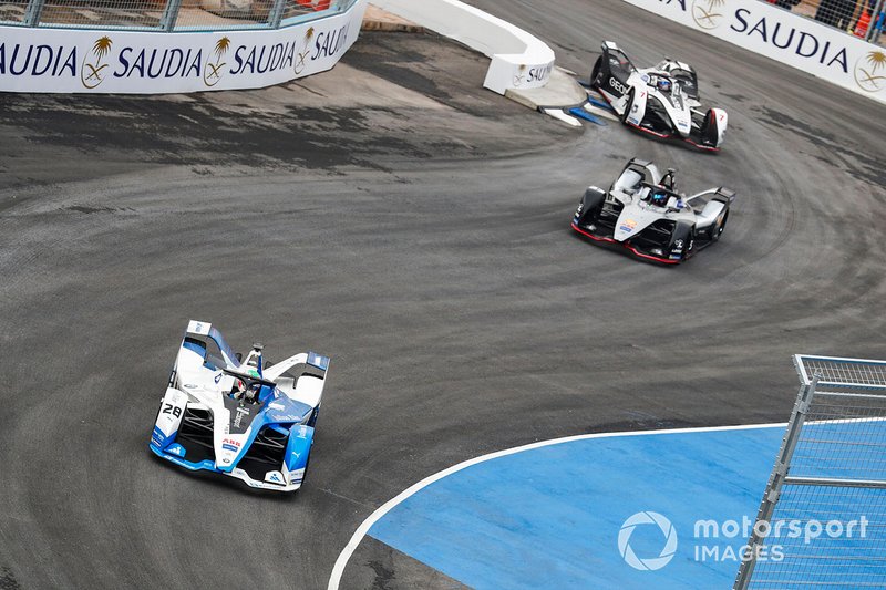 Antonio Felix da Costa, BMW I Andretti Motorsports, BMW iFE.18 Sébastien Buemi, Nissan e.Dams, Nissan IMO1 et Jose Maria Lopez, GEOX Dragon Racing, Penske EV-3 