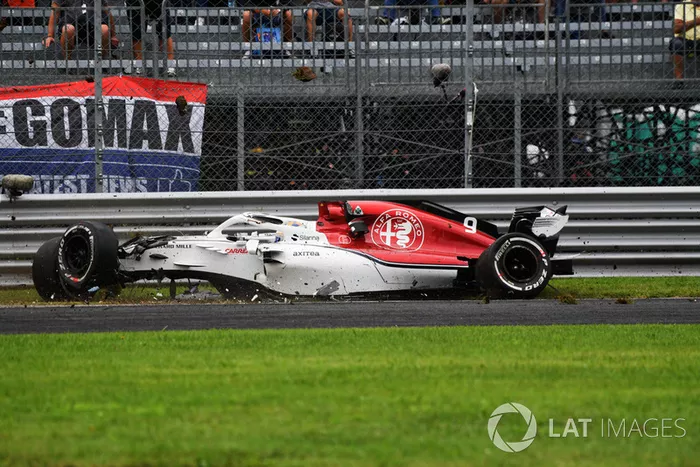 L'accident de Marcus Ericsson, Sauber C37 