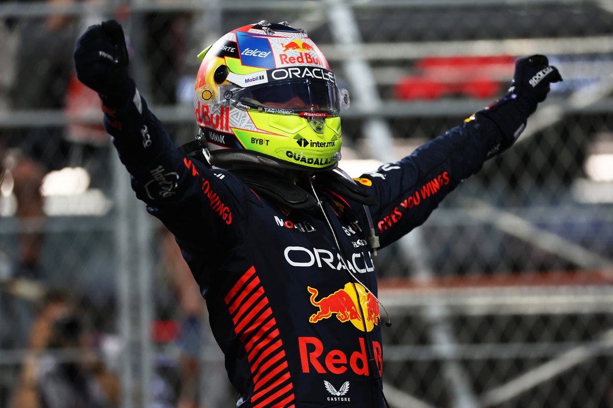 Ganador de la carrera Sergio Pérez, Red Bull Racing