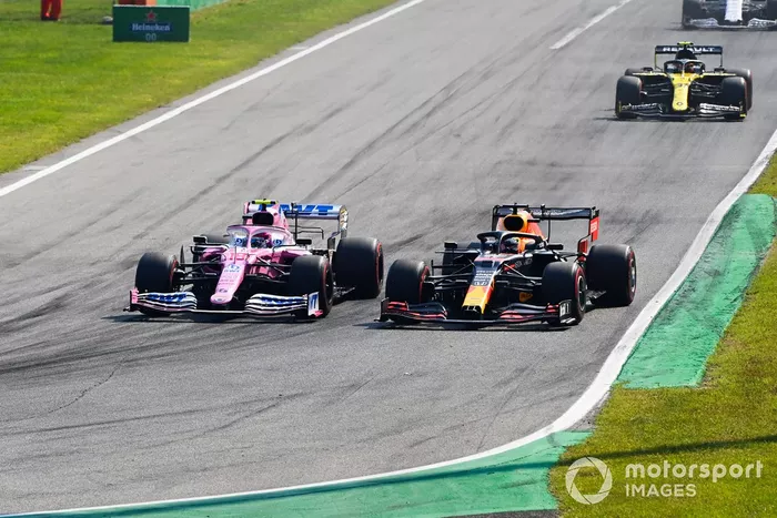 Lance Stroll, Racing Point RP20,  Max Verstappen, Red Bull Racing RB16