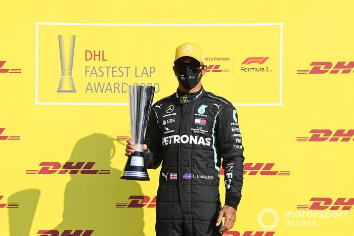 Lewis Hamilton, Mercedes-AMG F1 recibe el premio DHL Fastest Lap de DHL 