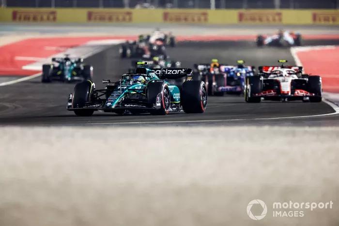 Fernando Alonso, Aston Martin AMR23, Nico Hulkenberg, Haas VF-23, Pierre Gasly, Alpine A523