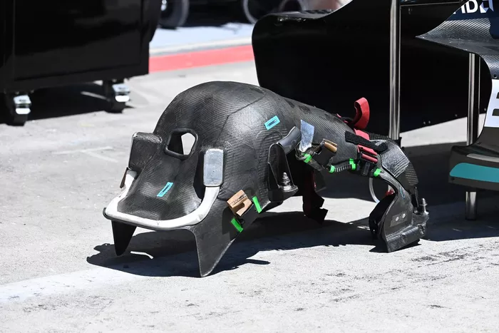 Mercedes W14 detalles técnicos