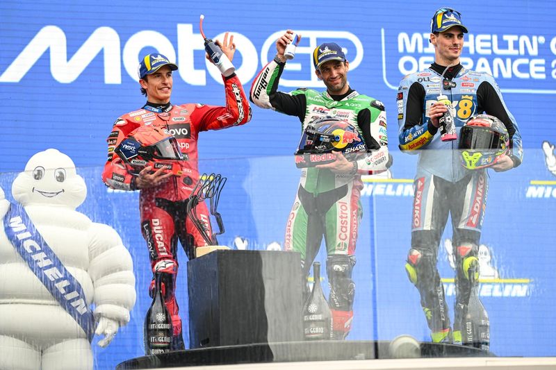 Marc Marquez, Ducati Team, Johann Zarco, LCR Honda Team, Fermin Aldeguer, Gresini Racing