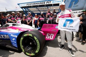 Pole sitter Felix Rosenqvist, Meyer Shank Racing Honda