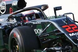 Jenson Button, McLaren MP4-31 avec le Halo