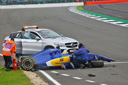 Marcus Ericsson, Sauber C35 accidente en la tercera sesión de libres