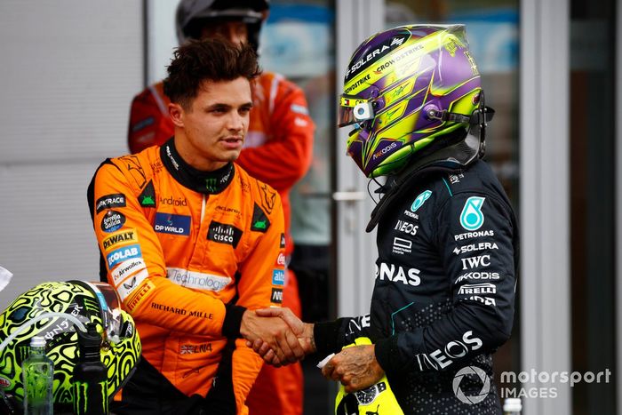 Lewis Hamilton, Mercedes-AMG F1 Team, Lando Norris, McLaren F1 Team