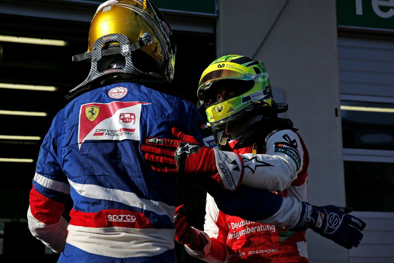 Robert Shwartzman, PREMA Theodore Racing Dallara F317 - Mercedes-Benz and Mick Schumacher, PREMA Theodore Racing Dallara F317 - Mercedes-Benz