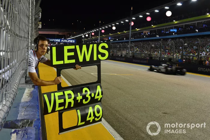 El panel de Lewis Hamilton, Mercedes AMG F1 