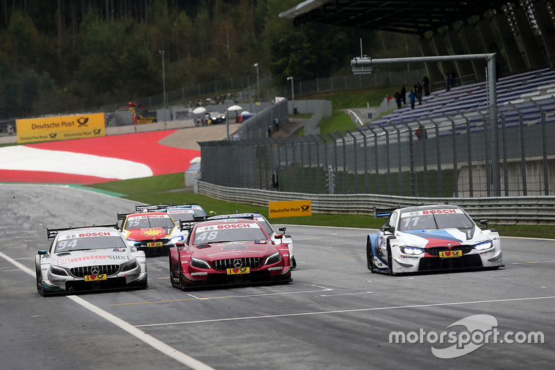 Marco Wittmann, BMW Team RMG, BMW M4 DTM, Edoardo Mortara, Mercedes-AMG Team HWA, Mercedes-AMG C63 DTM, Pascal Wehrlein, Mercedes-AMG Team HWA, Mercedes-AMG C63 DTM