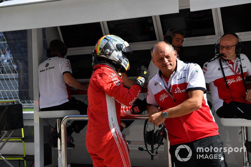 Sebastian Vettel, Ferrari ve Frederic Vasseur, Sauber, Takım Patronu