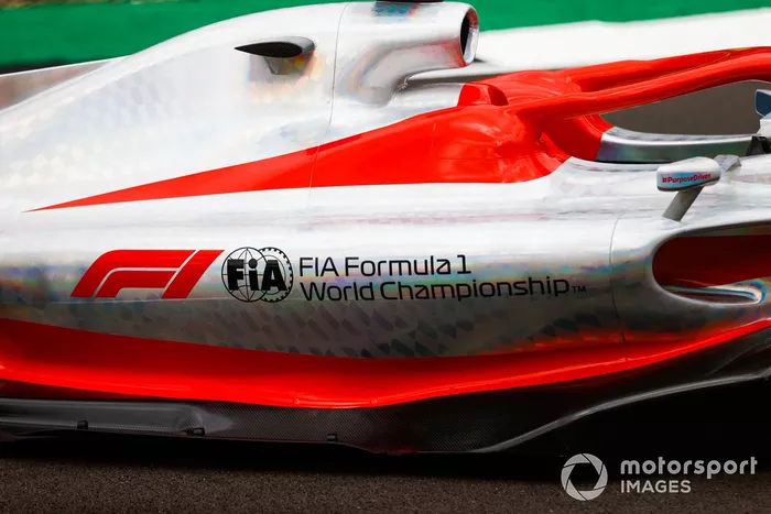 Detalle del Sidepod del coche de Fórmula 1 2022 