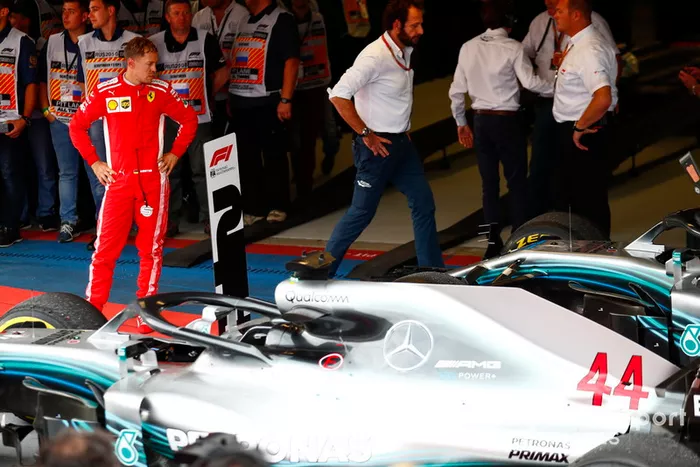 Tercer lugar Sebastian Vettel, Ferrari