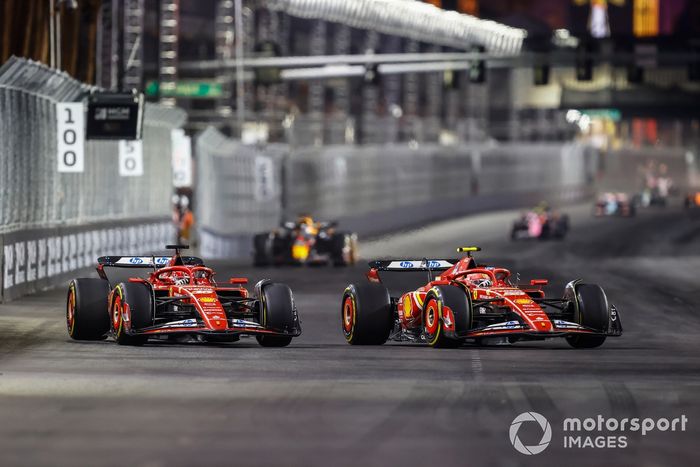Carlos Sainz, Ferrari SF-24, Charles Leclerc, Ferrari SF-24