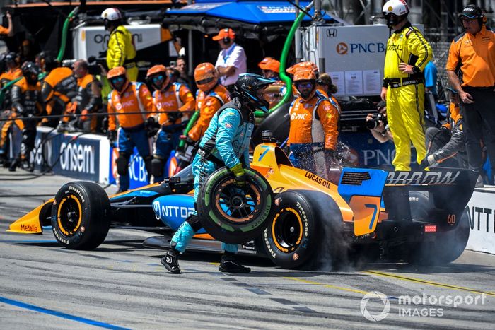 Alexander Rossi, Arrow McLaren Chevrolet, pit stop