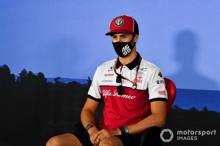 Antonio Giovinazzi, Alfa Romeo in the press conference 