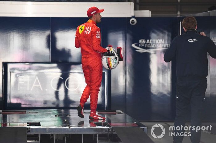 Ganador de la pole Sebastian Vettel, Ferrari