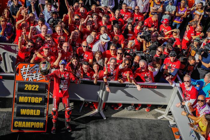 El campeón del mundo de MotoGP Francesco Bagnaia, del equipo Ducati