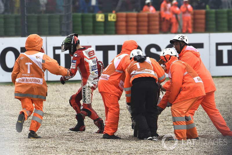 Jorge Lorenzo, Ducati Team caída