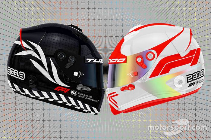 Boceto del logotipo de la F1 en lso cascos