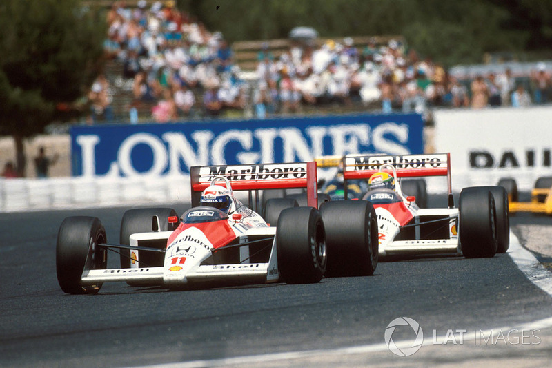 Alain Prost, McLaren MP4/4; Ayrton Senna, McLaren MP4/4