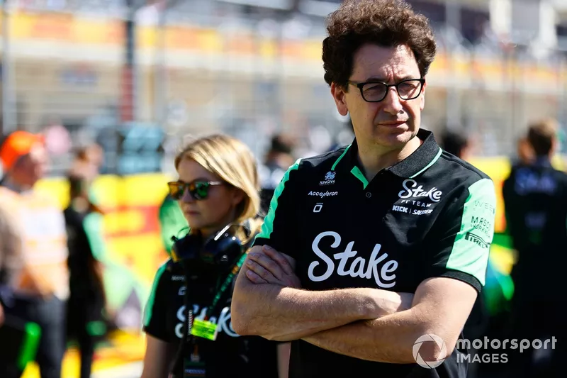 Mattia Binotto, CEO and CTO, Stake F1 Team KICK Sauber, on the grid 