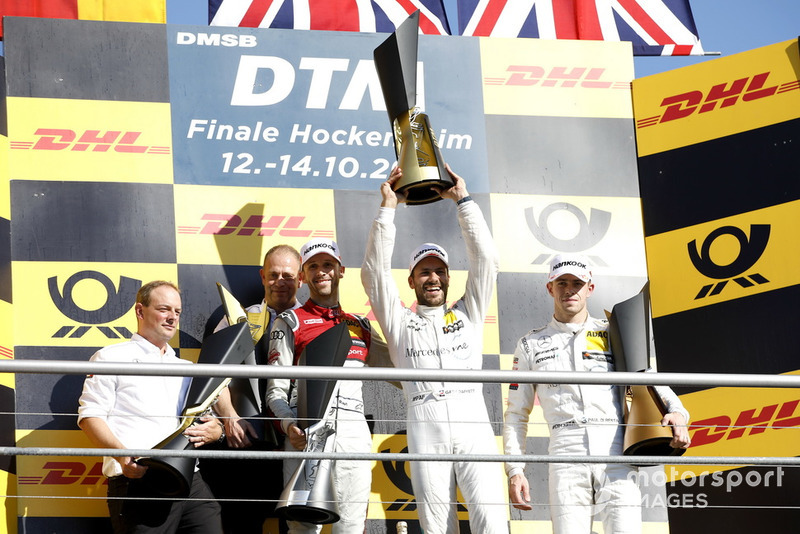 Campeón, Gary Paffett, Mercedes-AMG Team HWA, segundo, René Rast, Audi Sport Team Rosberg, tercero, Paul Di Resta, Mercedes-AMG Team HWA, Ullrich Fritz, jefe del Mercedes-AMG HWA