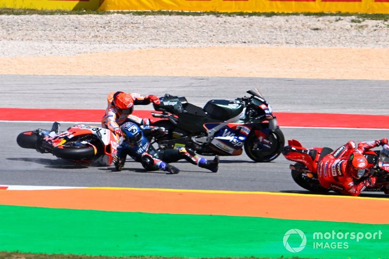 Accidente de Marc Márquez, Repsol Honda Team, Miguel Oliveira, RNF MotoGP Racing