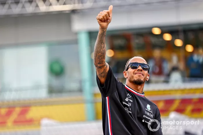 Lewis Hamilton, desfile de pilotos