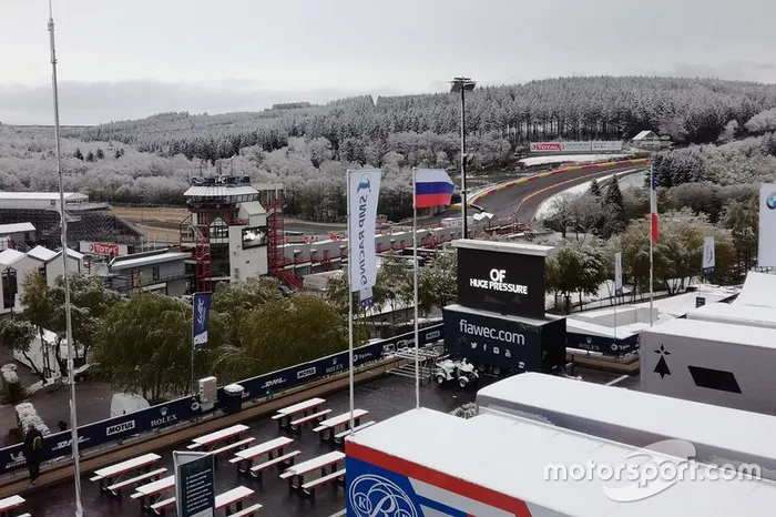 Nieve en Spa-Francorchamps