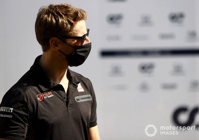 Romain Grosjean, Haas F1 en la conferencia de prensa