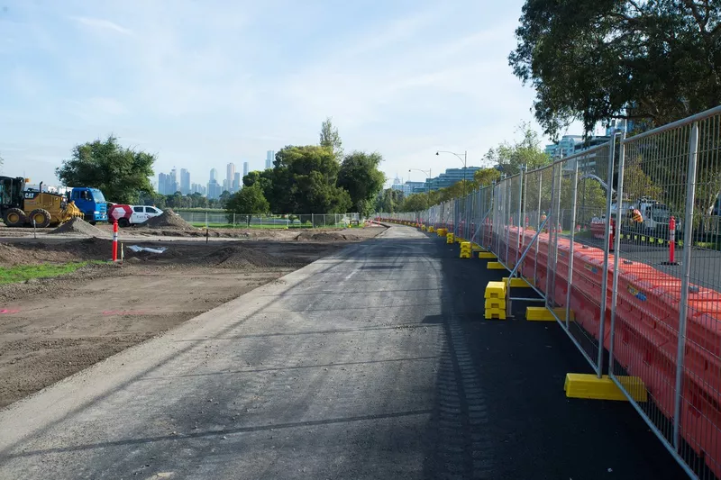 Les travaux au virage 13