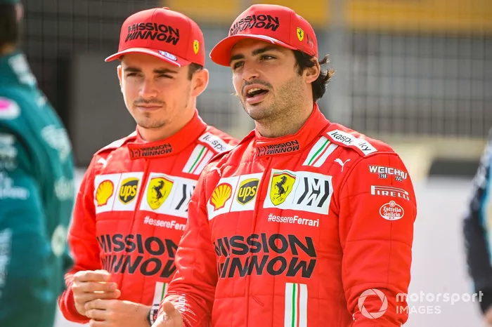 Charles Leclerc, Ferrari, y Carlos Sainz Jr., Ferrari 