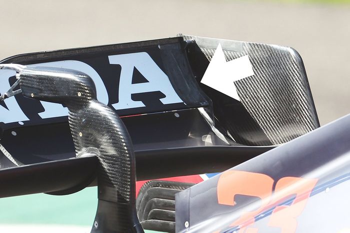 Detalle de la parte trasera del Red Bull Racing RB16B 
