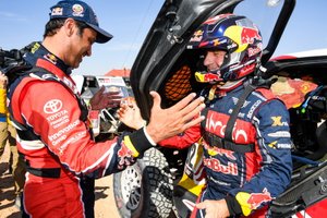 #300 Toyota Gazoo Racing: Nasser Al-Attiyah and #302 JCW X-Raid Team: Stephane Peterhansel