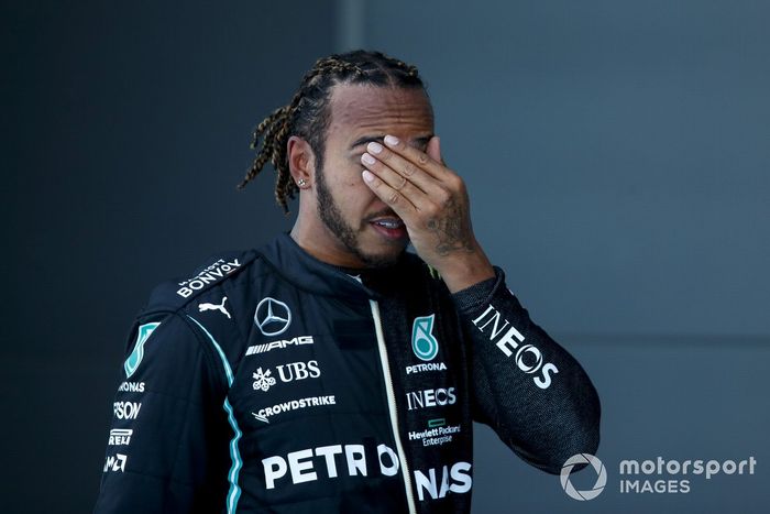 Lewis Hamilton, Mercedes tras conseguir su pole número 100 en la F1