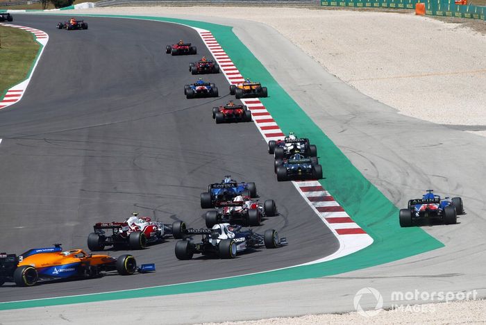 Fernando Alonso, Alpine A521, Kimi Raikkonen, Alfa Romeo Racing C41, Antonio Giovinazzi, Alfa Romeo Racing C41, Yuki Tsunoda, AlphaTauri AT02, Daniel Ricciardo, McLaren MCL35M