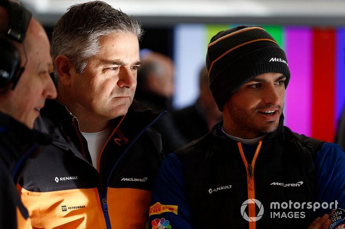 Gil De Ferran, McLaren y Carlos Sainz Jr., McLaren