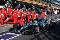 Valtteri Bottas, Mercedes-AMG F1 W09 passes Ferrari SF-71H